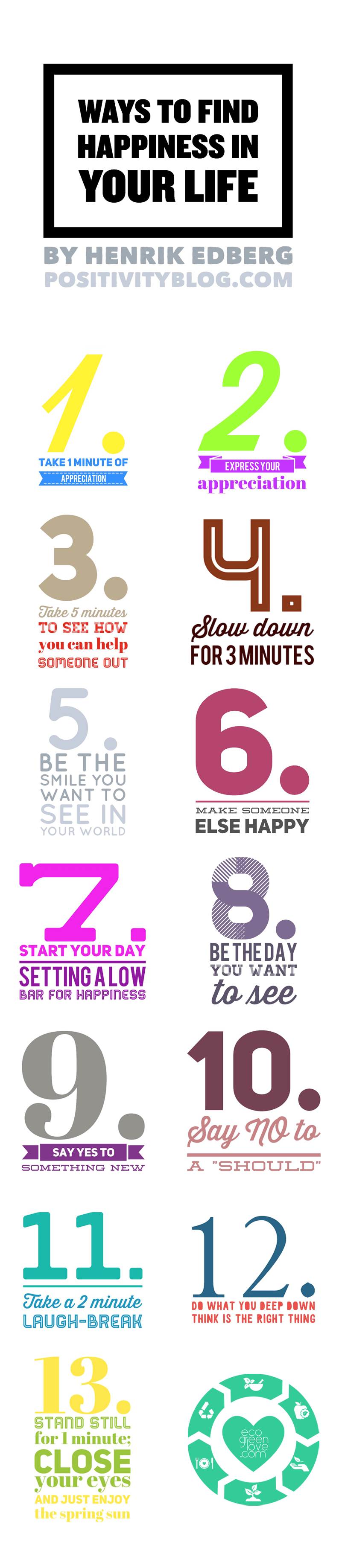 Daily Happiness Tips | ecogreenlove