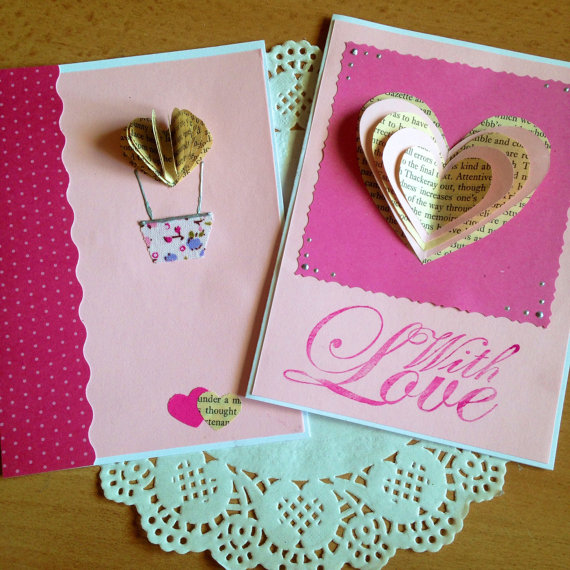 Upcycled Valentine's Cards | ecogreenlove