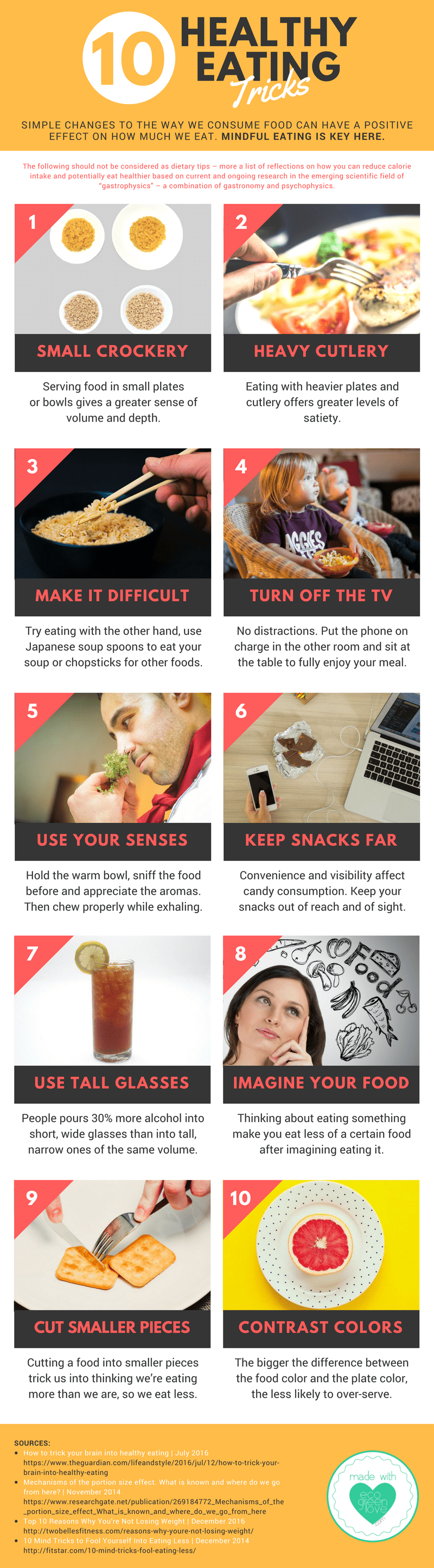 Healthy Eating Tricks [Infographic] | ecogreenlove