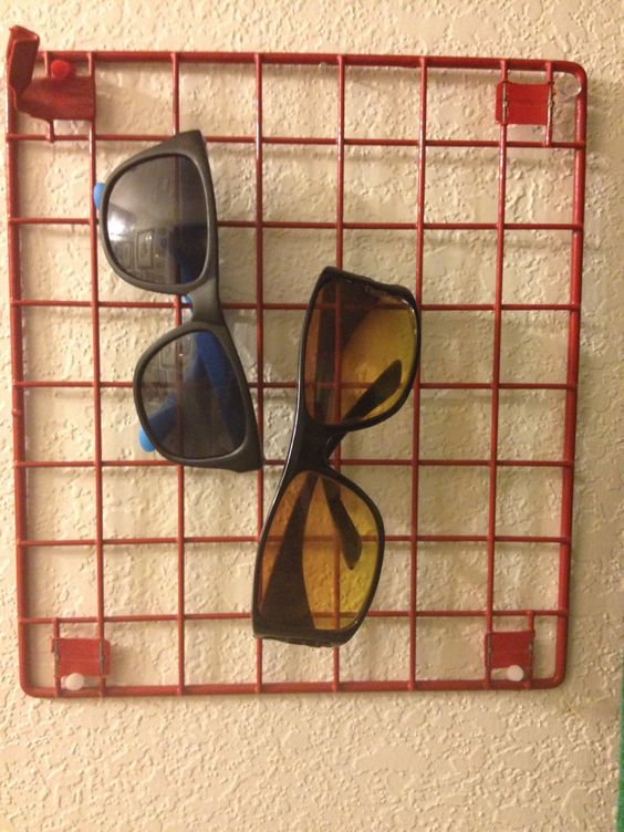 Locker shelf as sunglasses holder • Creative Ways to Repurpose Eyeglasses | ecogreenlove