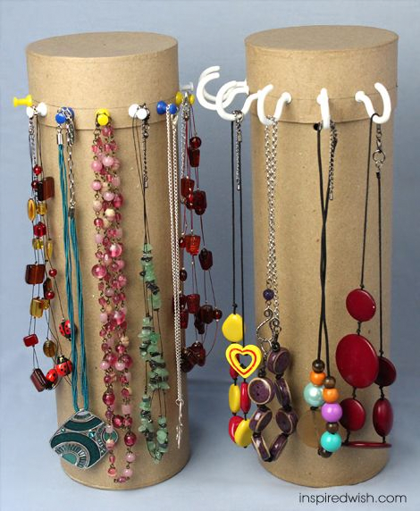 Necklace stand • Creative Ways to Repurpose Pringles tube cans | ecogreenlove Necklace stand • Creative Ways to Repurpose Pringles tube cans | ecogreenlove