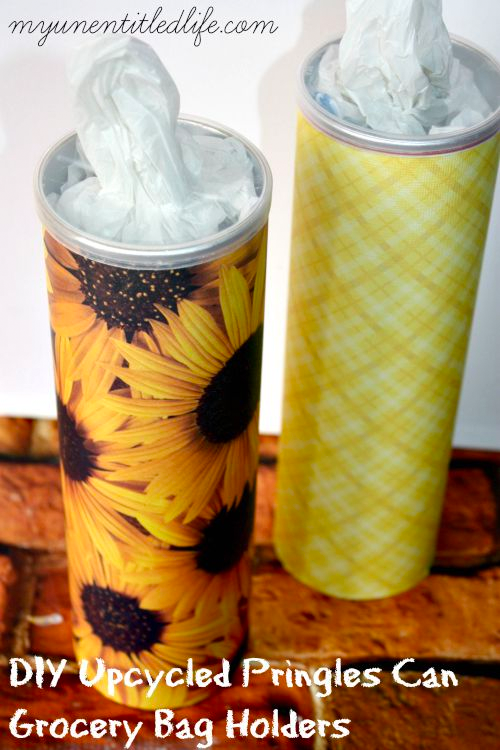 Grocery bag holder • Creative Ways to Repurpose Pringles can tubes | ecogreenlove