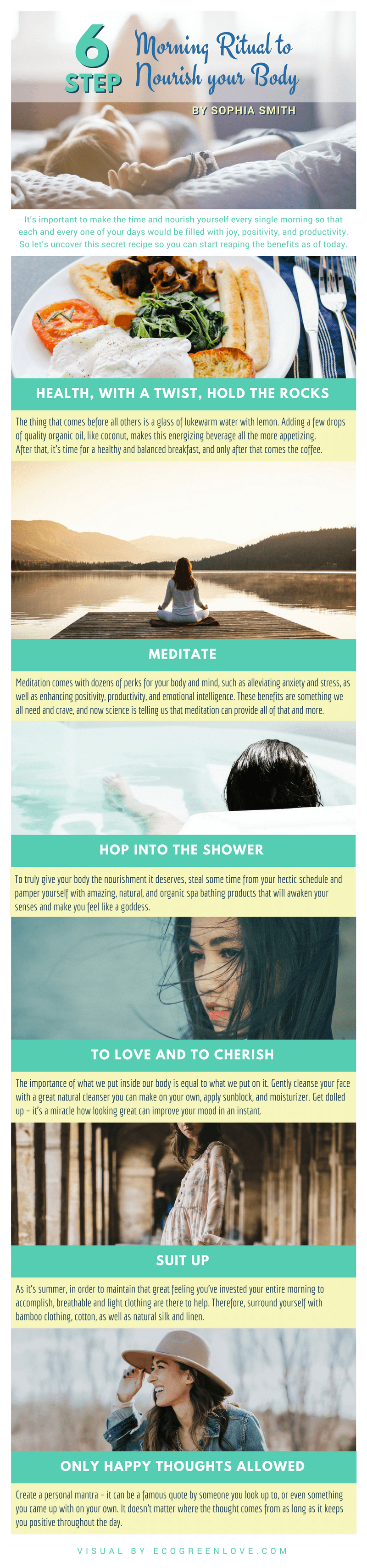 Morning Ritual to Nourish your Body [Infographic] | ecogreenlove
