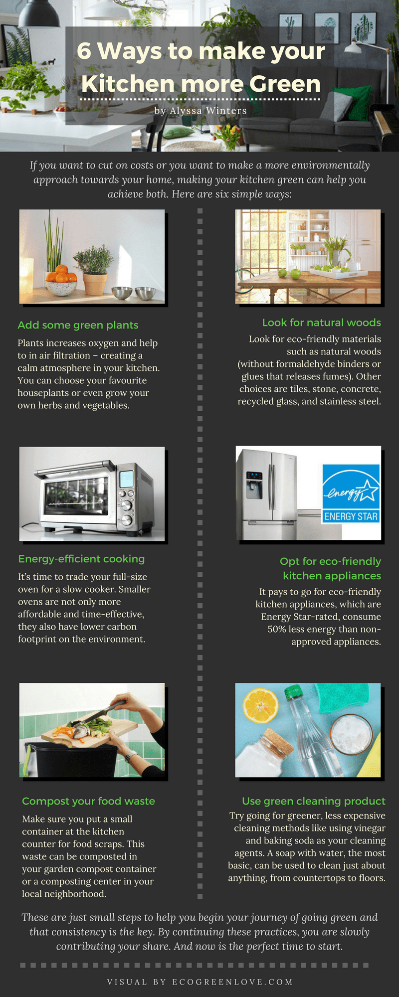 6 Ways to make your Kitchen more Green [Infographic] | ecogreenlove