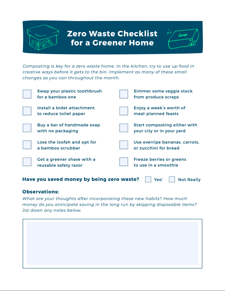 Zero Waste for a Greener Home [Checklist] | ecogreenlove