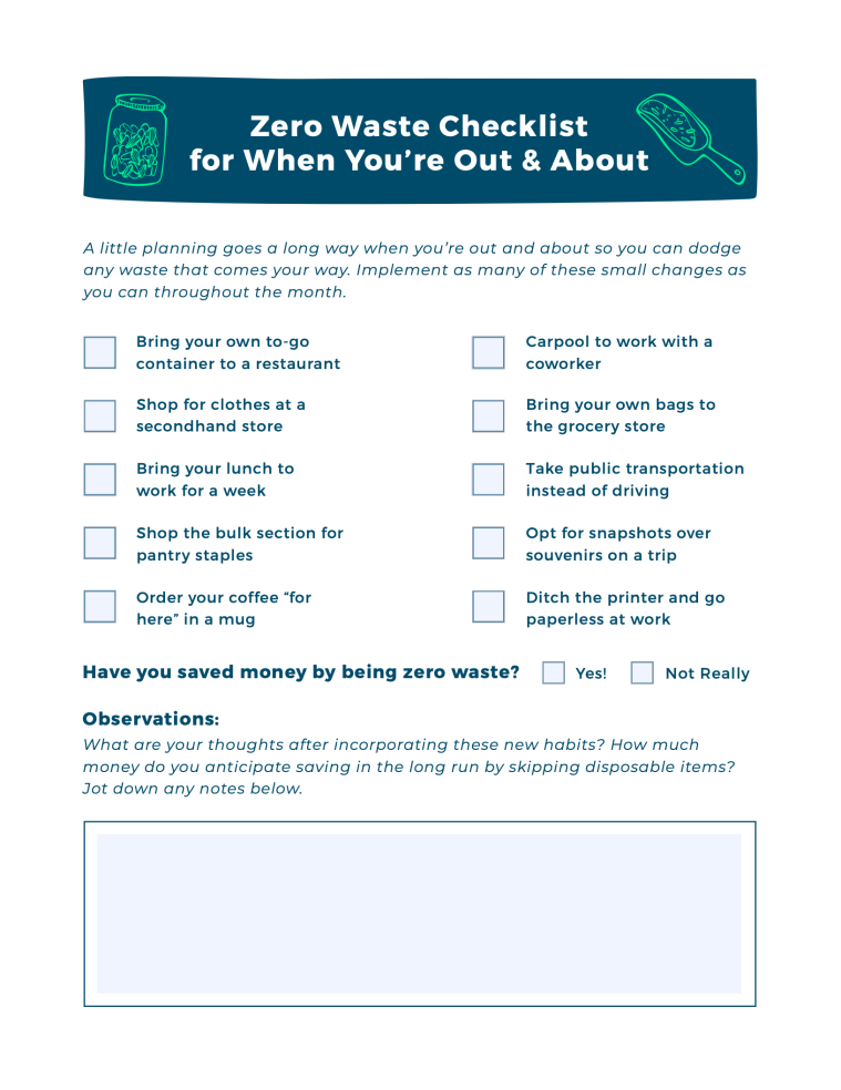 Zero Waste for when you're Out & About [Checklist] | ecogreenlove