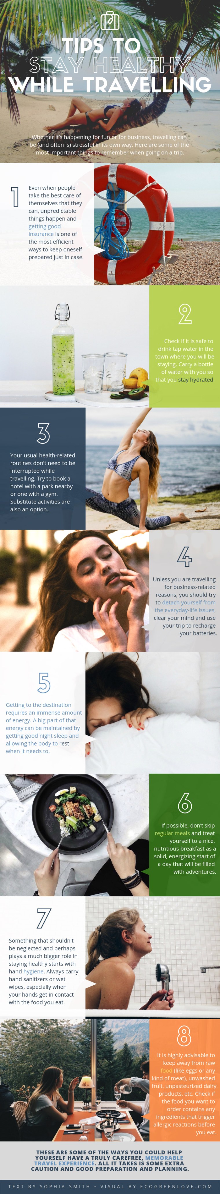 Essential tips for staying Healthy while Travelling [Infographic] | ecogreenlove
