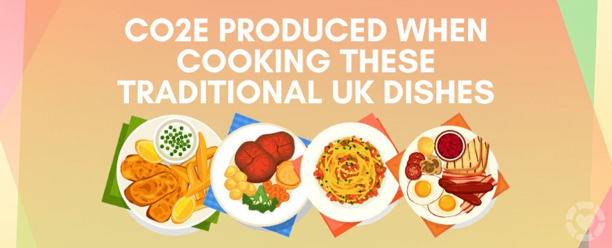CO2e produced when cooking these traditional UK&nbsp;dishes