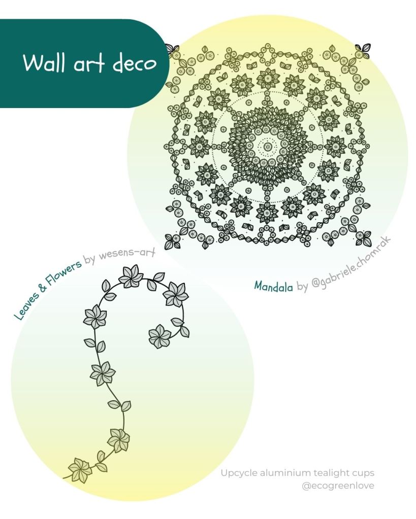 15 Ideas to Upcycle empty Tealight cups • Wall art deco | ecogreenlove