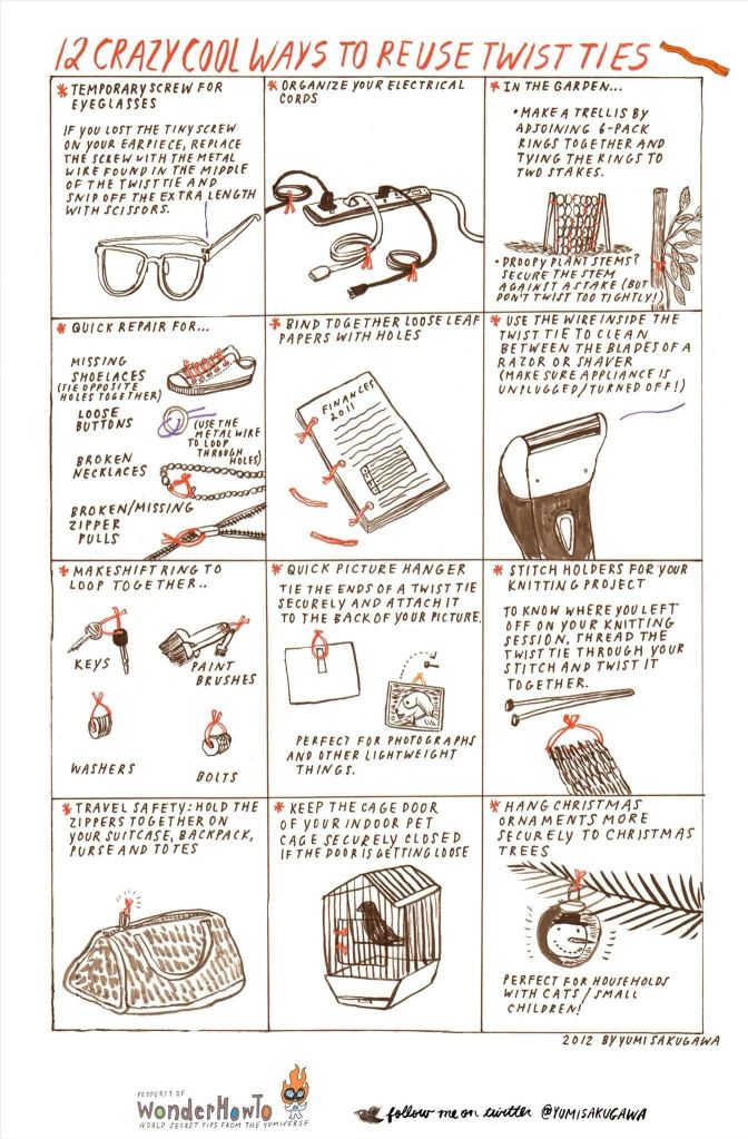 Ideas to Upcycle Twist Ties | ecogreenlove