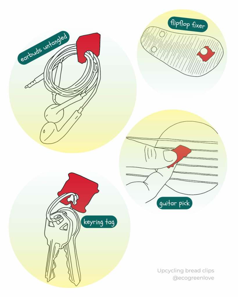 20 Ideas to Upcycle Bread Clips | ecogreenlove
