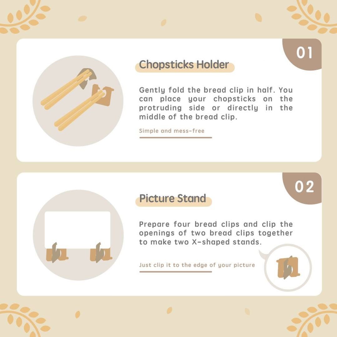 Upcycle Bread Clips • Picture Stand & Chopsticks holder | ecogreenlove