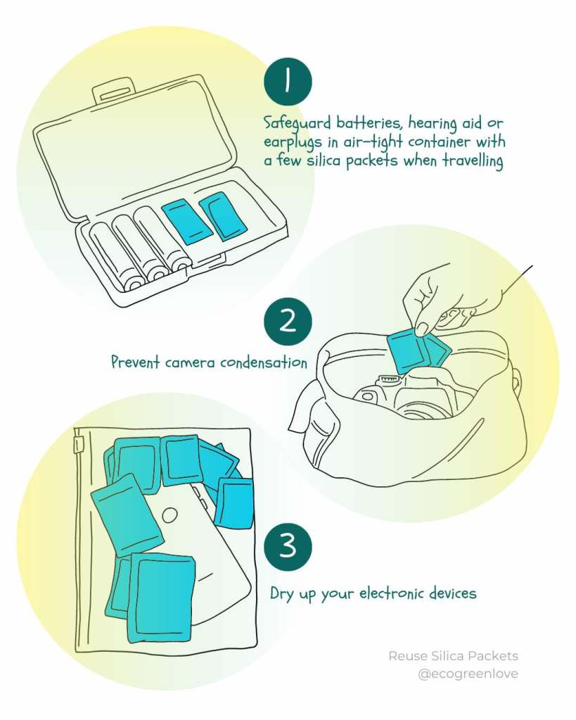 21 Ideas to Reuse Silica Packets | ecogreenlove