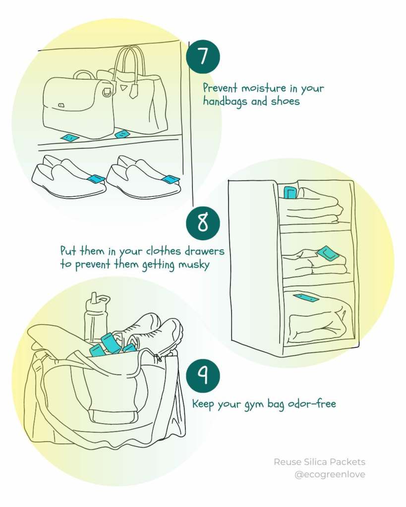 21 Ideas to Reuse Silica Packets | ecogreenlove