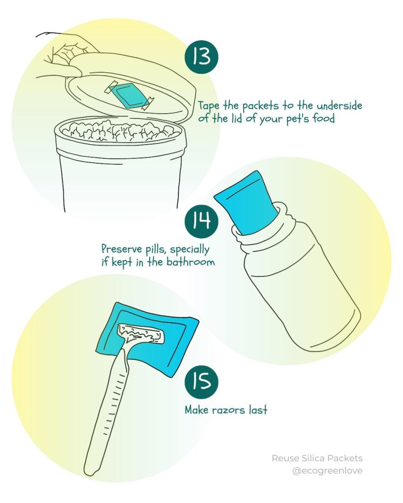 21 Ideas to Reuse Silica Packets | ecogreenlove