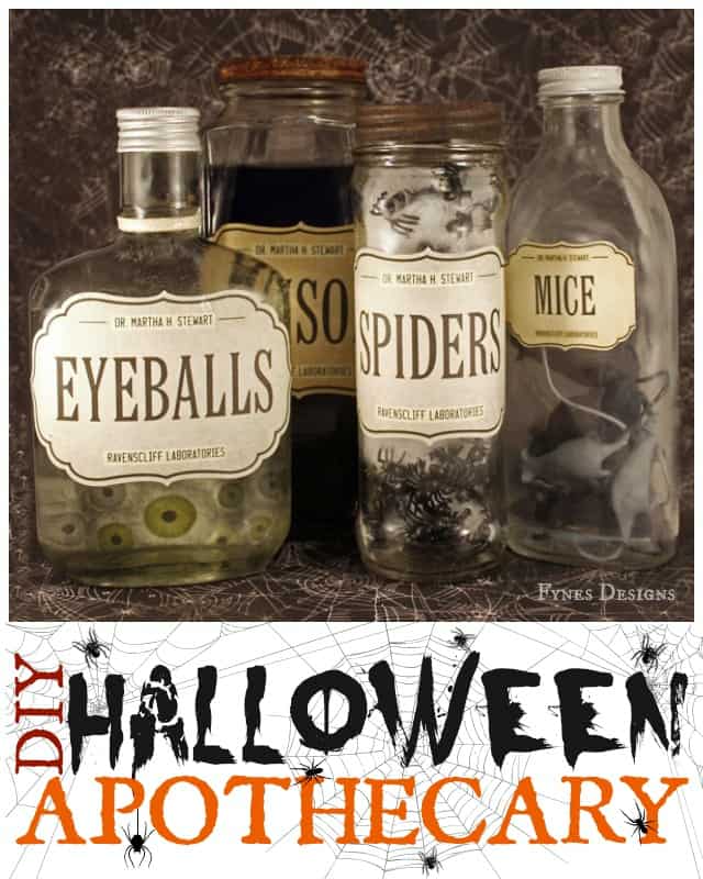 Sustainable Halloween Ideas • Upcycled DIY Halloween Decorations: Apothecary Jars | ecogreenlove